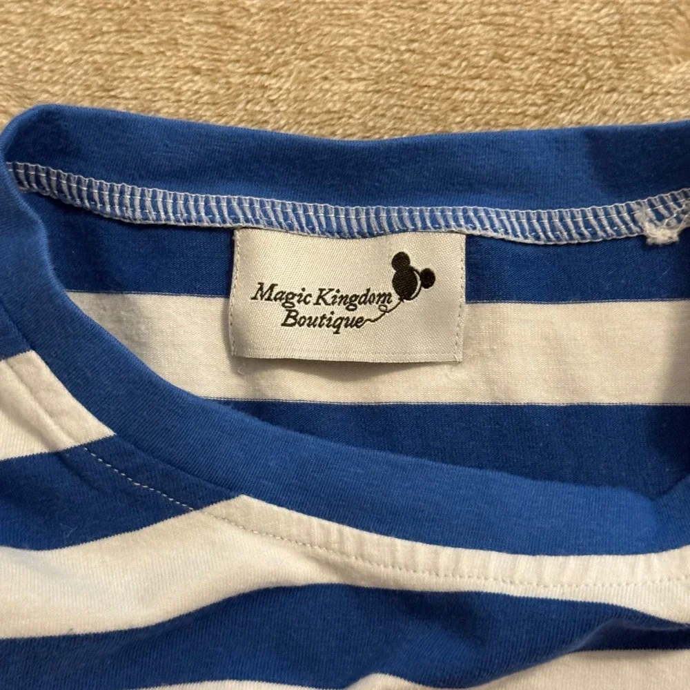 Magic Kingdom Boutique Kids Turkey Pajama Set Blue White Striped Size 6-7T